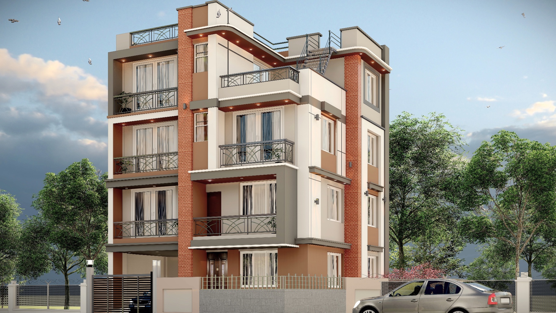 Modern apartment residence